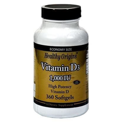 Picture of Healthy Origins Vitamin D3 - 1000 IU - 360 softgels