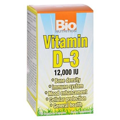 图片 Bio Nutrition - Vitamin D-3 - 12000 IU - 50 Vegetarian Capsules