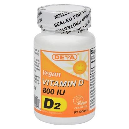 Picture of Deva Vegan Vitamins - Vitamin D - 800 IU - 90 Tablets