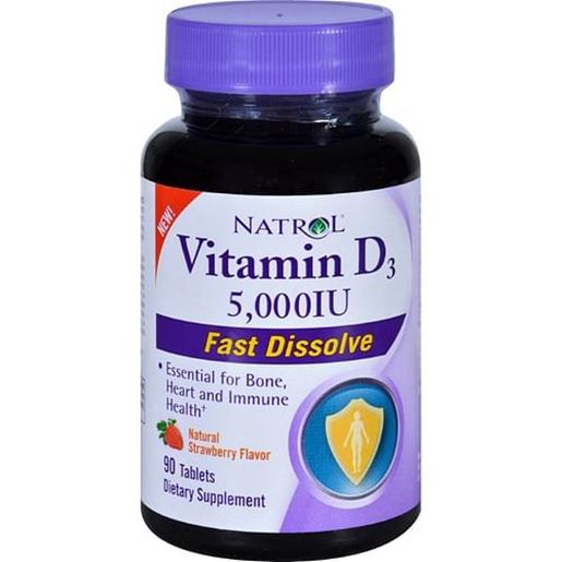 Foto de Natrol Vitamin D3 - 5000 IU - Fast Dissolve - 90 Tablets