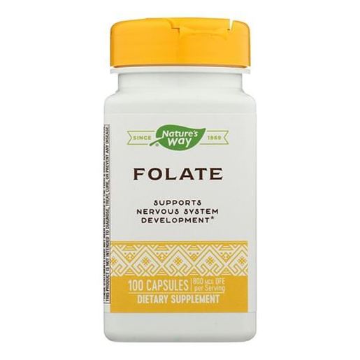 Picture of Nature's Way - Folic Acid - 800 mcg - 100 Capsules