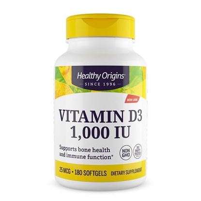 Picture of Healthy Origins Vitamin D3 - 1000 IU - 180 softgels