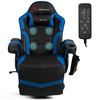 Foto de Ergonomic High Back Massage Gaming Chair with Pillow-Blue - Color: Blue