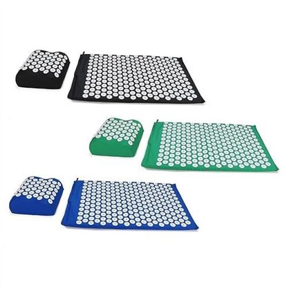 Foto de Acupressure Massage Pillow Cushion Mat Manual Massager Neck Shoulder Back Pain Stress Tension Relief