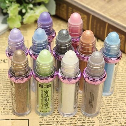 Picture of 11 Colors Roller Eye Shadow Natural Luminous Warm Color Make Up Glitter Eyeshadow
