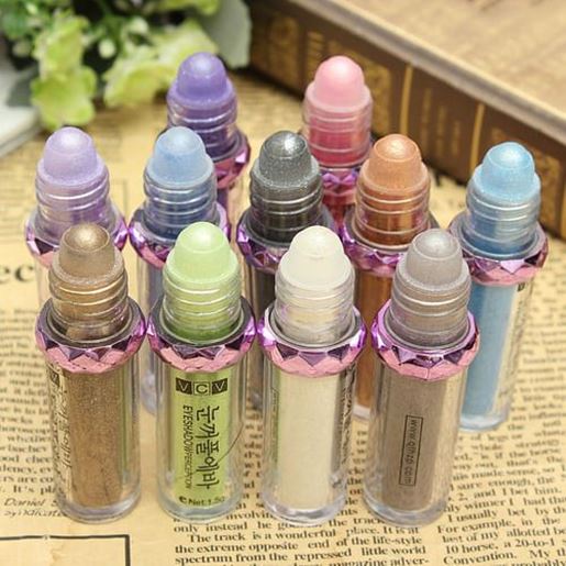 Image sur 11 Colors Roller Eye Shadow Natural Luminous Warm Color Make Up Glitter Eyeshadow