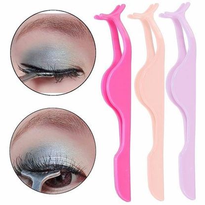 Foto de Plastic False Eyelash Extension Remover Tweezer Nipper Makeup Applicator Tool