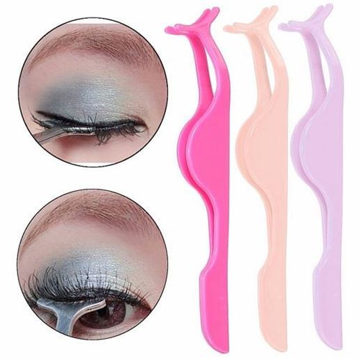 Foto de Plastic False Eyelash Extension Remover Tweezer Nipper Makeup Applicator Tool