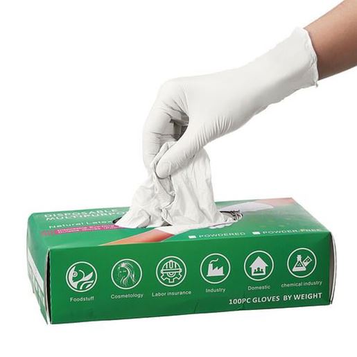 Image sur 100PC Disposable Gloves in Nitrile Latex-Free Powder-Free