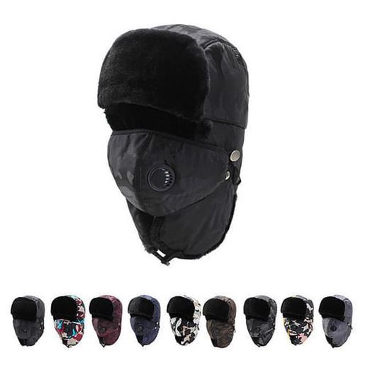 Image sur Men's Windproof Neck Cap Cycling Cold Hat With Mask