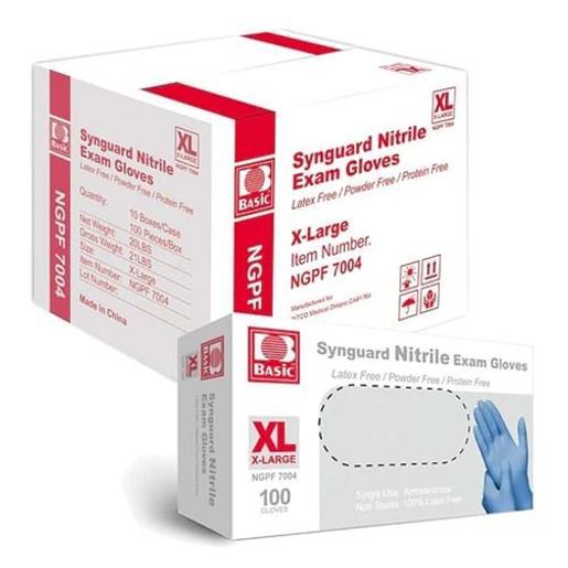 Picture of Synguard Nitrile Exam Gloves 10 bxs/case  X-Large