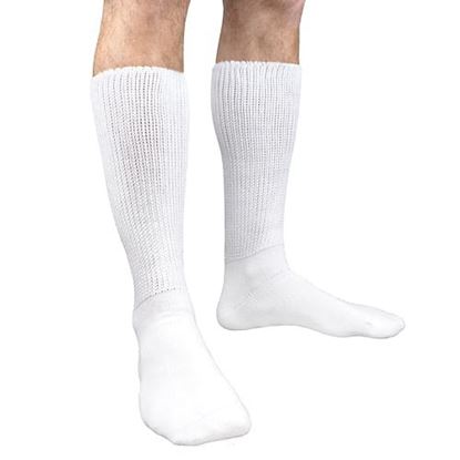 Foto de Diabetic Socks  White  Pair M 10-13  Large