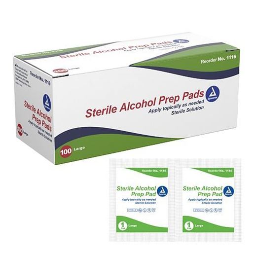 Foto de Alcohol Prep Pads Large Bx/100 Sterile