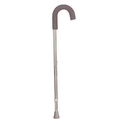 Picture of Cane Adj. Round Handle Silver w/Foam Comfort Grip