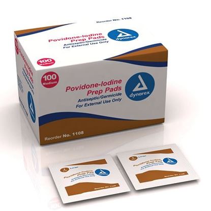 Foto de Povidone Iodine Prep Pads Bx/100