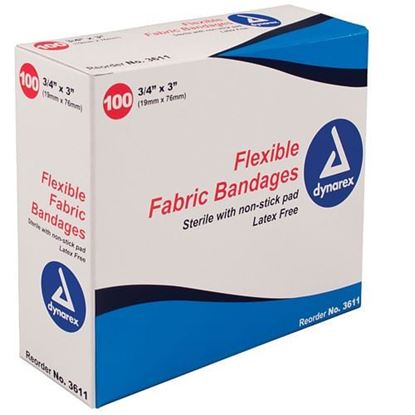 Foto de Flexible Fabric Adh Bandages Wing 3  x 3   Bx/50