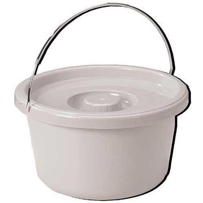 Foto de Commode Pail With Lid 7.5 Quart  Gray