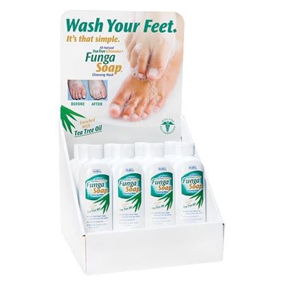 Picture of FungaSoap Tea Tree Ultimates 6oz Cleansing Wash Display