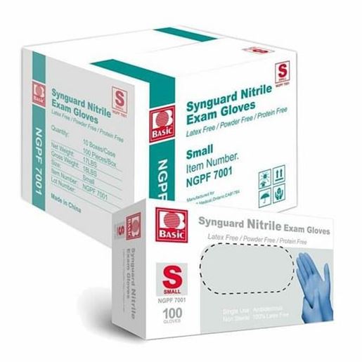 Picture of Synguard Nitrile Exam Gloves 10 bxs/case  Small