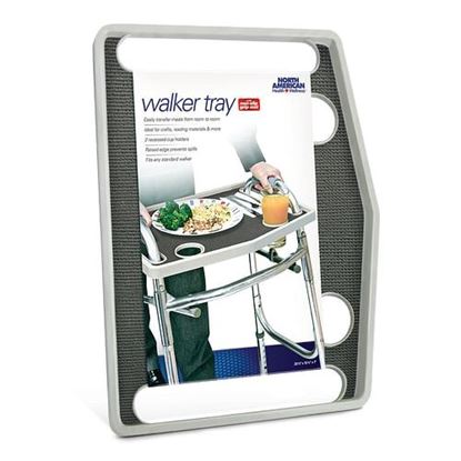Picture of Walker Tray w/ Grip Mat  Gray