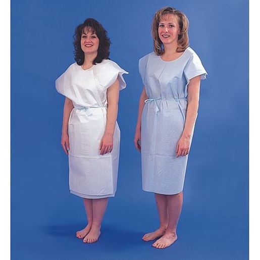 Picture of Paper Patient Exam Gowns- White Bx/50