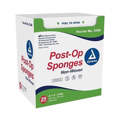 Foto de Post-Op Sponges Sterile 4  x 4   8 ply  25-2/pk