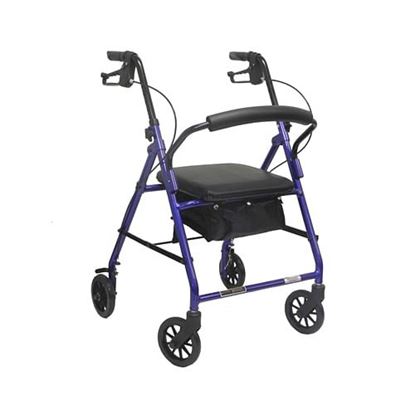 Foto de Aluminum Rollator w/Loop Brake Blue  4-Wheel