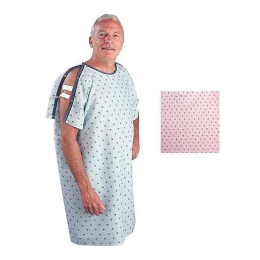 Picture of Patient I.V. Gown Pink Rosebud Print