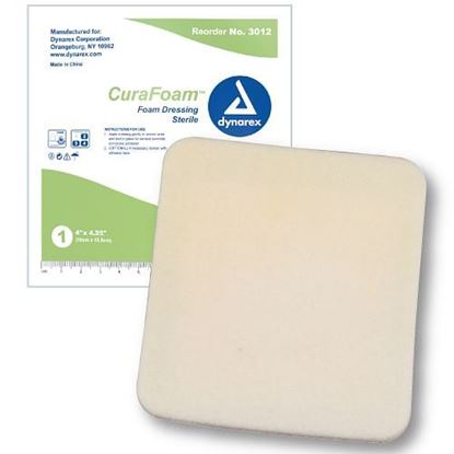 Picture of CuraFoam Foam Dressing 4  x 4.25   Box 10