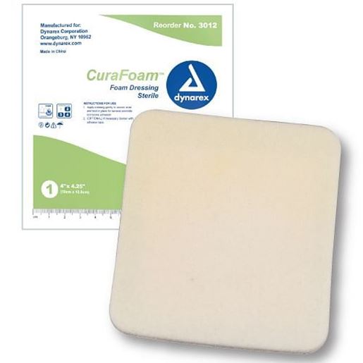 Foto de CuraFoam Foam Dressing 4  x 4.25   Box 10