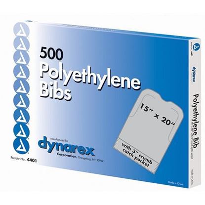 Foto de Disposable Polyethylene Bibs W/Crumb Pocket 15 x20  Bx/500