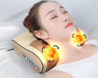 Picture of Color: Black, Model: Car adapter - Electric Cervical Massage Pillow