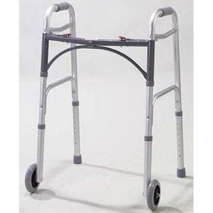 Picture of Walker Folding 2-Button Adult W/5  Wheels Deluxe (Drive)