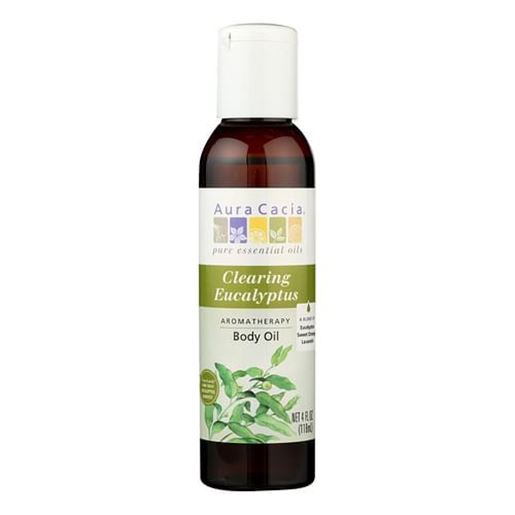 Picture of Aura Cacia - Aromatherapy Bath Body and Massage Oil Eucalyptus Harvest - 4 fl oz