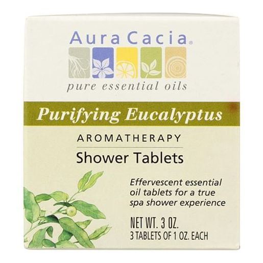 Picture of Aura Cacia - Purifying Aromatherapy Shower Tablets Eucalyptus - 3 Tablets