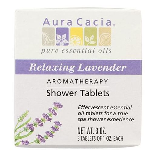 Picture of Aura Cacia - Aromatherapy Shower Tablets Relaxing Lavender - 3 Tablets