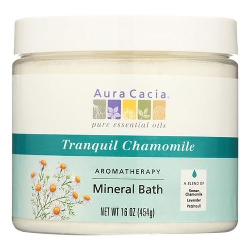 Picture of Aura Cacia - Aromatherapy Mineral Bath Tranquility Chamomile - 16 oz