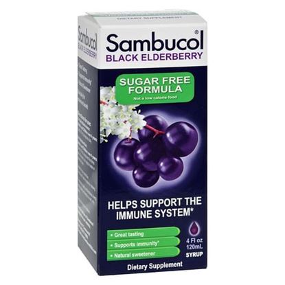 Picture of Sambucol - Black Elderberry Syrup - Sugar Free - 4 oz