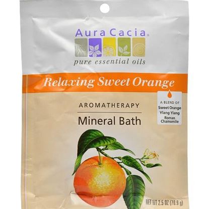 图片 Aura Cacia - Aromatherapy Mineral Bath Relaxing Sweet Orange - 2.5 oz - Case of 6
