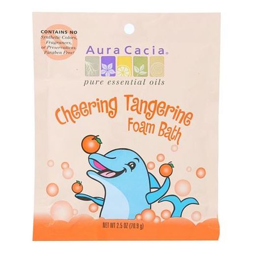 Picture of Aura Cacia - Cheering Foam Bath Tangerine and Sweet Orange Essential Oils - Case of 6 - 2.5 oz