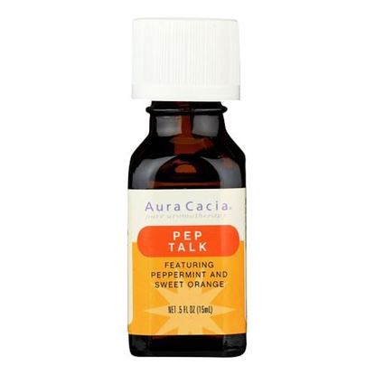 Picture of Aura Cacia - Essential Solutions Oil Pep Talk Peppermint and Sweet Orange - 0.5 fl oz