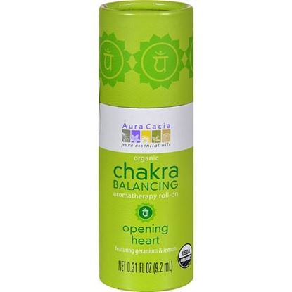 Picture of Aura Cacia - Organic Chakra Balancing Aromatherapy Roll-on - Opening Heart - .31 oz