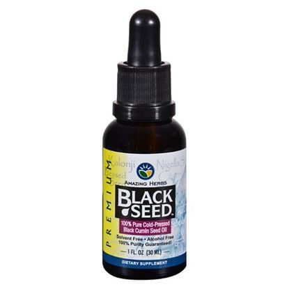 Picture of Amazing Herbs - Black Seed Oil - Cold Pressed - Premium - 1 fl oz