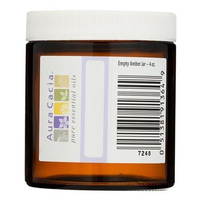 Picture of Aura Cacia - Bottle - Glass - Amber - Wide Mouth with Writable Label - 4 oz