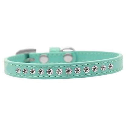 Picture of Clear Crystal Size 16 Aqua Puppy Collar