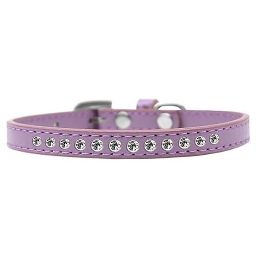 Picture of Clear Crystal Size 10 Lavender Puppy Collar