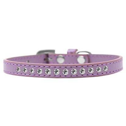 Picture of Clear Crystal Size 14 Lavender Puppy Collar