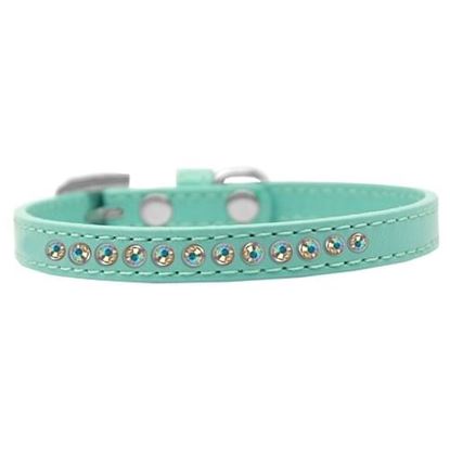 Picture of AB Crystal Size 10 Aqua Puppy Collar