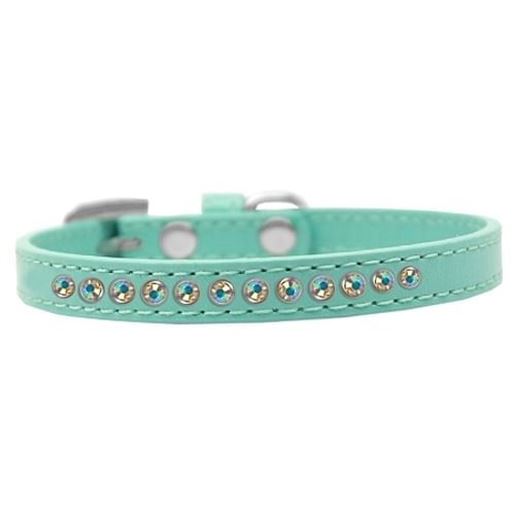 图片 AB Crystal Size 8 Aqua Puppy Collar