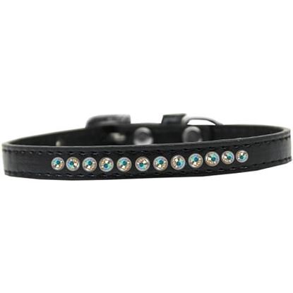 Picture of AB Crystal Size 12 Black Puppy Collar